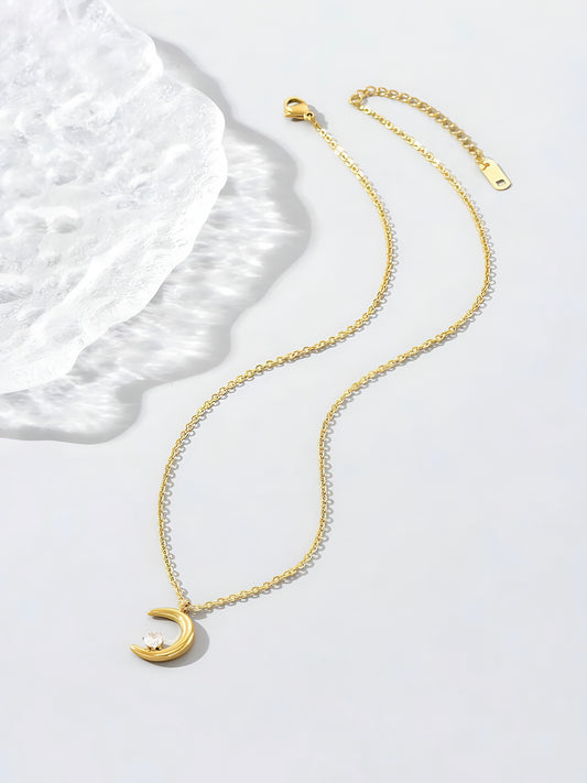 MOON STAR NECKLACE WITH FREE JEWELLERY BOX