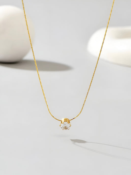 BAMBOO NODE 6-CLAW RHINESTONE NECKLACE WITH FREE JEWELLERY BOX